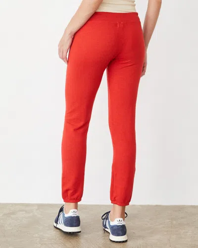 Monrow Supersoft Vintage Sweats In Flare Red
