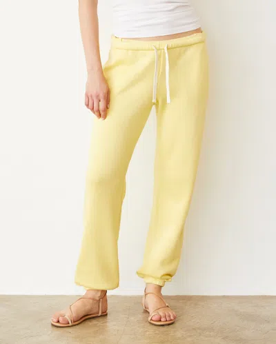 Monrow Teddy Fleece Relaxed Sweat In Lemon