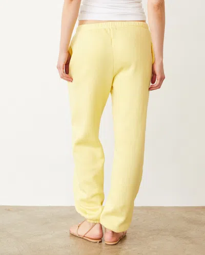 Monrow Teddy Fleece Relaxed Sweat In Lemon