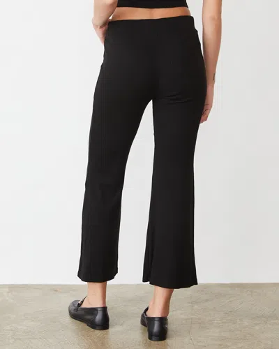 Monrow Tencel Rib Kick Flare In Black
