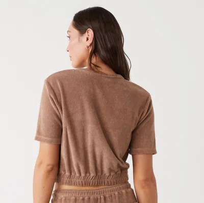Monrow Terry Cloth Short Sleeve In Pecan