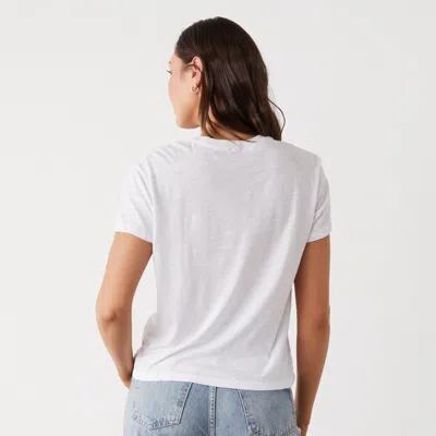 Monrow Womens Solid Vintage T-shirt In White