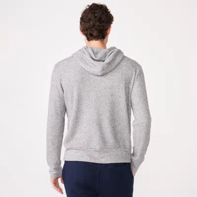 Monrow Archives Thermal Pullover Hoody In Dark Heather
