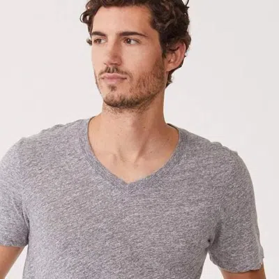 Monrow V Neck Tee In Granite