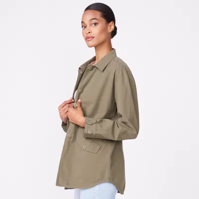 Monrow Archives Vintage Shirt Jacket In Military Green