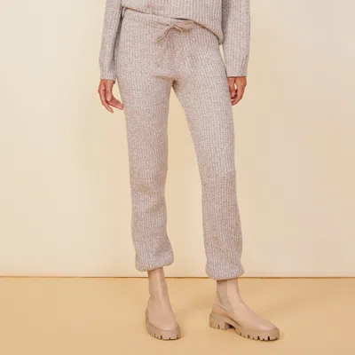 Monrow Wool Cashmere Space Dye Vintage Sweat In Oatmeal