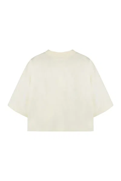 Shop Bottega Veneta Cotton Crop Top In Green