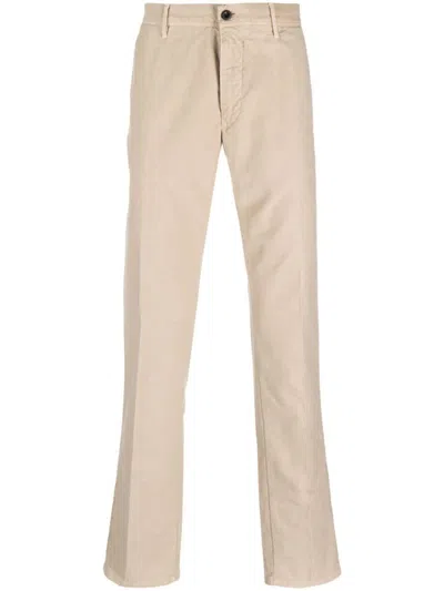 Incotex Trousers With Belt Loops And Pockets In Beige