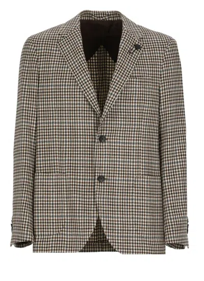 Shop Lardini Jackets Ivory In Beige