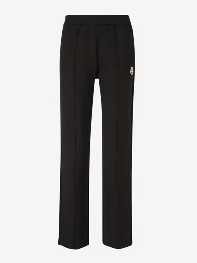 Moncler Logo Technical Joggers In Textured Detail On The Sides