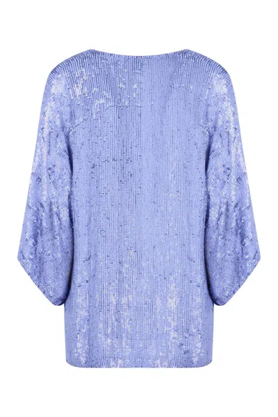 P.a.r.o.s.h Parosh Sequined Blouse In Purple