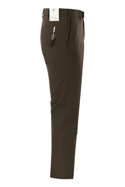 Pt Torino Dieci Brown Trousers In Brown