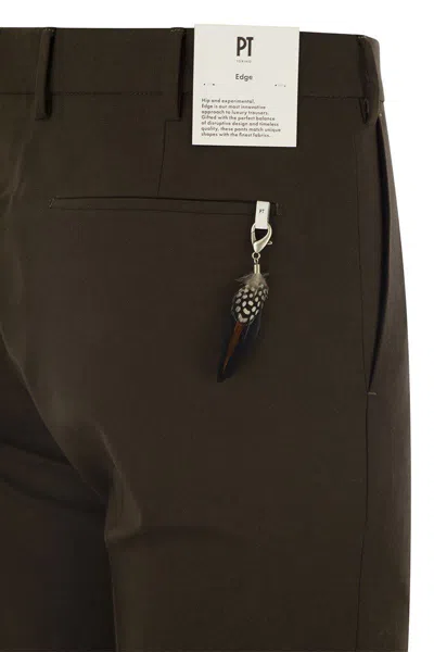 Pt Torino Dieci Brown Trousers In Brown