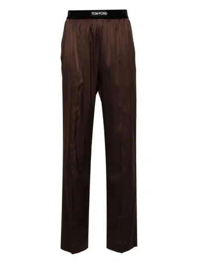 Shop Tom Ford Silk Pj Pants Clothing In Brown