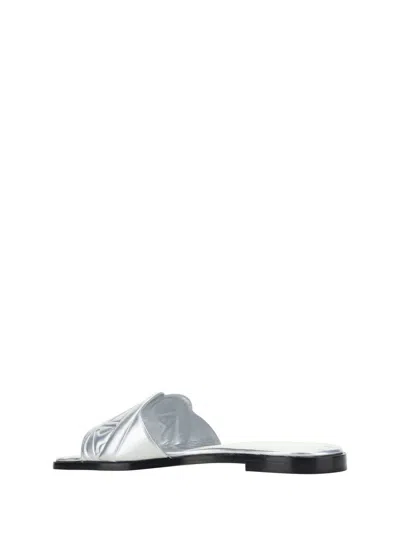 Shop Alexander Mcqueen Sandals In Silver