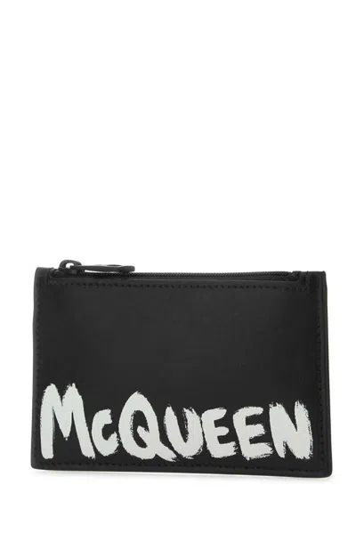 Alexander Mcqueen Alexander Mc Queen Mc Queen Graffiti Wallet In Black