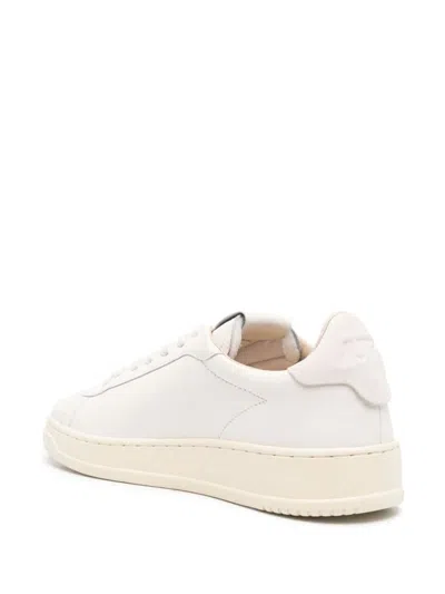 Shop Autry Dallas Low Leather Sneakers In White