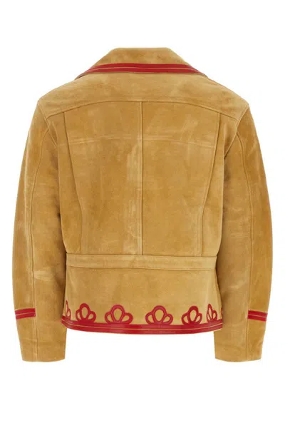 Bode Brown Regular Fit Jacket In Beige O Tan