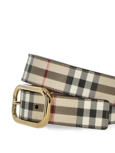 Shop Burberry Belts In Archive Beige/gold