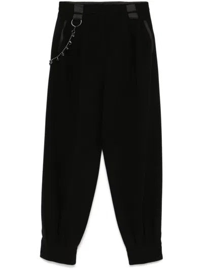 Shop Ea7 Emporio Armani Baggy Fit Trousers In Black