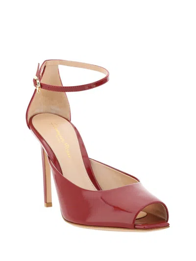 Gianvito Rossi Nuit 95 Glossed-leather Pumps In Burgundy