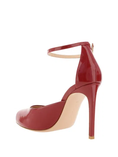 Gianvito Rossi Nuit 95 Glossed-leather Pumps In Burgundy
