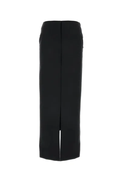 Givenchy Front-slit Wool-blend Maxi Skirt In Black
