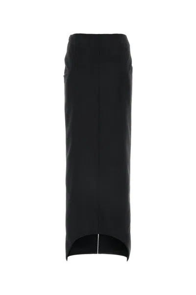 Givenchy Front-slit Wool-blend Maxi Skirt In Black