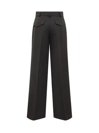 Jil Sander Sharp Wool Gabardine Pants In Black