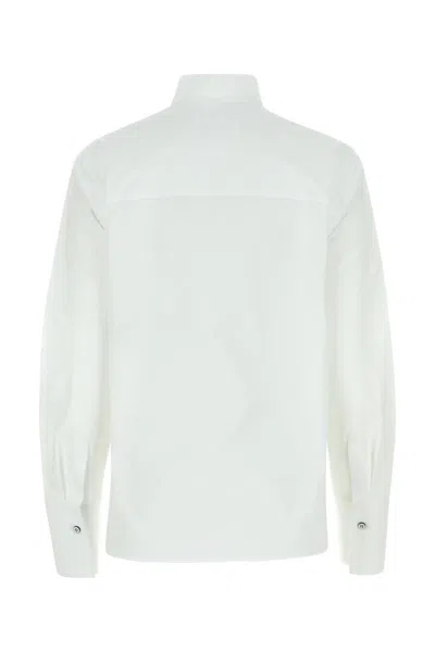 Jil Sander Bow-detailing Cotton Shirt In 100