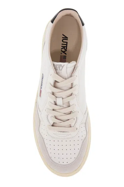 Shop Autry Leather Medalist Low Sneakers In White