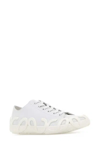 Loewe Woman White Nubuk Rise Sneakers