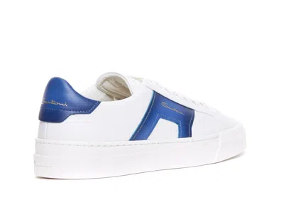 Shop Santoni Sneakers In White