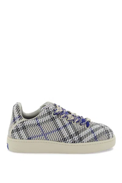 Shop Burberry Sneaker Box With Check Processing In Blue