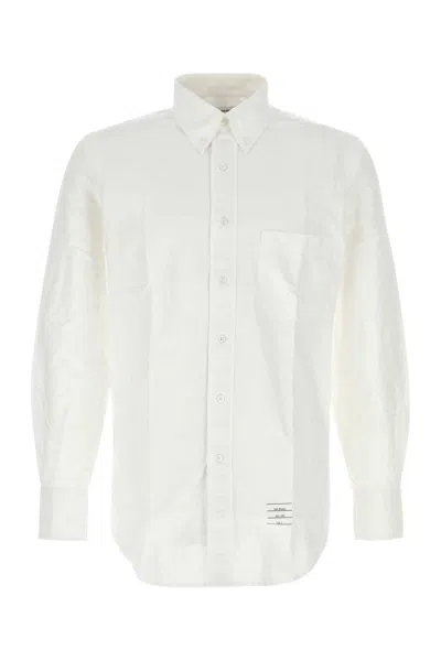 Shop Thom Browne Shirts In White