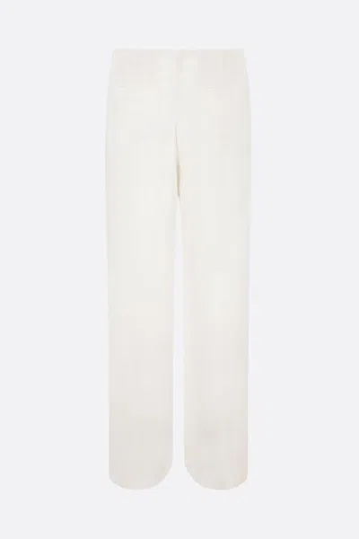 Shop Valentino Garavani Trousers In Beige