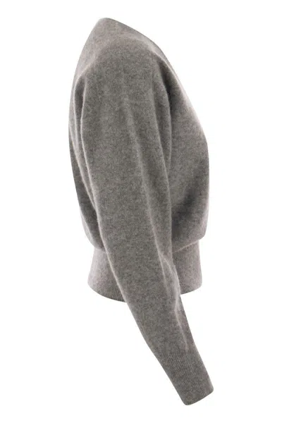 Vanisé Francy - Cashmere V-neck Sweater In Grey