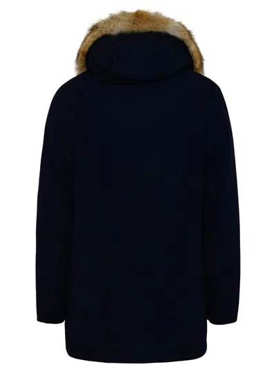 Shop Woolrich Arctic Parka In A Cotton Blend In Blue