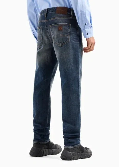 Armani Exchange Man Jeans Blue Size 30 Cotton, Polyester, Elastane In Blue