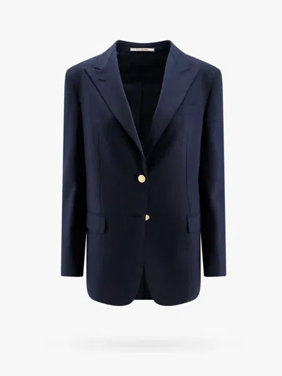 Tagliatore Tailored Single-breasted Blazer Notch Lapel In Blue