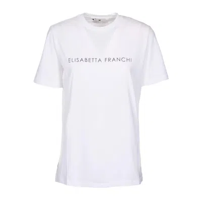 Shop Elisabetta Franchi T-shirt In White