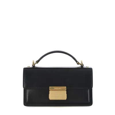 Golden Goose 'venezia' Black Hangbag With Adjustable And Removable Shoulder Strap And Clasp Closure In Black