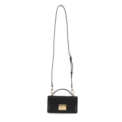 Golden Goose 'venezia' Black Hangbag With Adjustable And Removable Shoulder Strap And Clasp Closure In Black