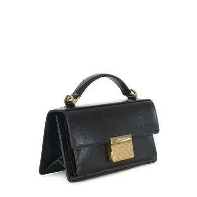 Golden Goose 'venezia' Black Hangbag With Adjustable And Removable Shoulder Strap And Clasp Closure In Black