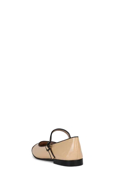 Jeffrey Campbell Beige Leather Ballet Flats In Pink
