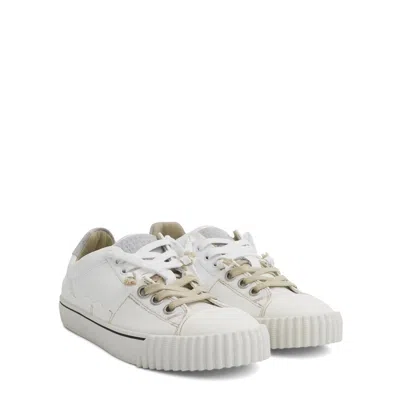 Maison Margiela Baskets Evolution Low Top En Cuir Blanc In H8548