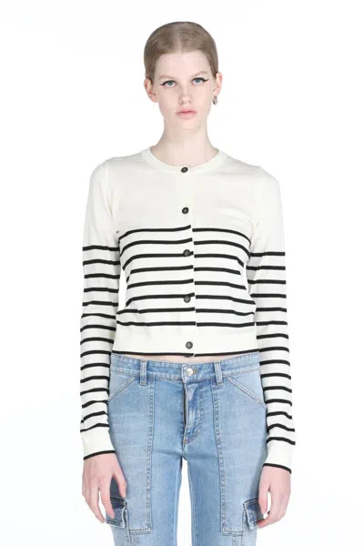 N°21 Woman Cardigan Ivory Size 8 Virgin Wool In Beige
