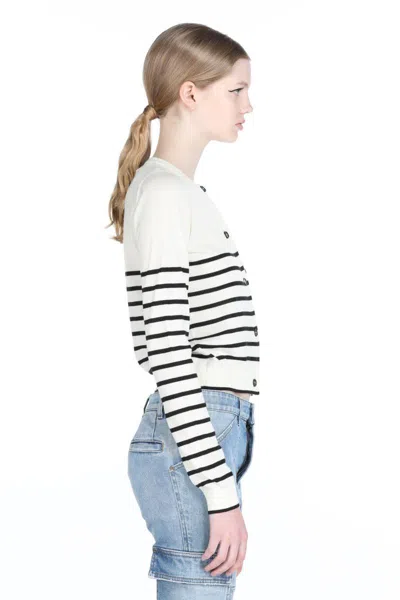 N°21 Woman Cardigan Ivory Size 8 Virgin Wool In Beige