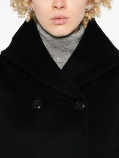 Paltò Paltó Hooded Coat In Black
