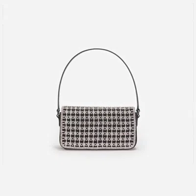 Self-portrait Crystal Baguette Bag In Black